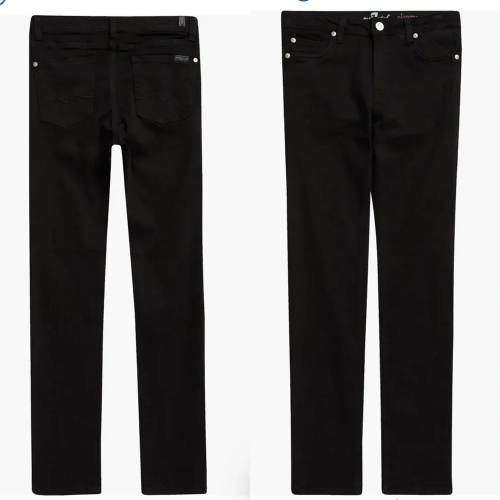 7 For All Mankind Kids Black Slimmy Jeans